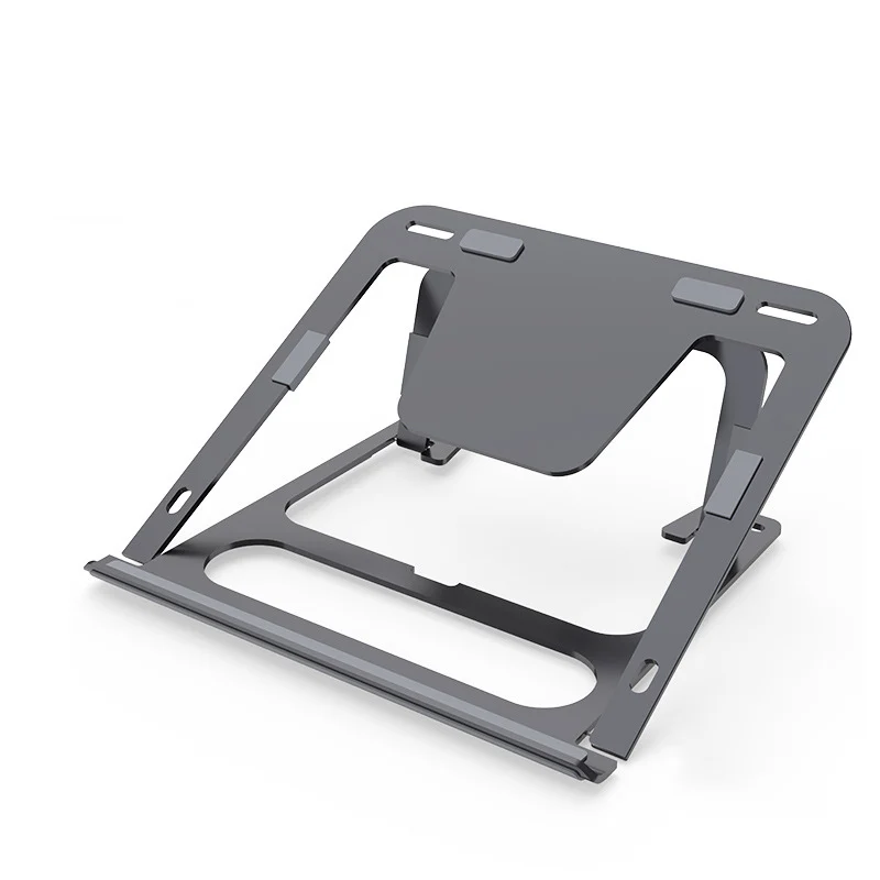 Высокое качество подставка для ноутбука Регулируемый складной держатель алюминиевый кронштейн для Macbook Asus lenovo ноутбук тепловое снижение охлаждающая база - Цвет: Dark Gray