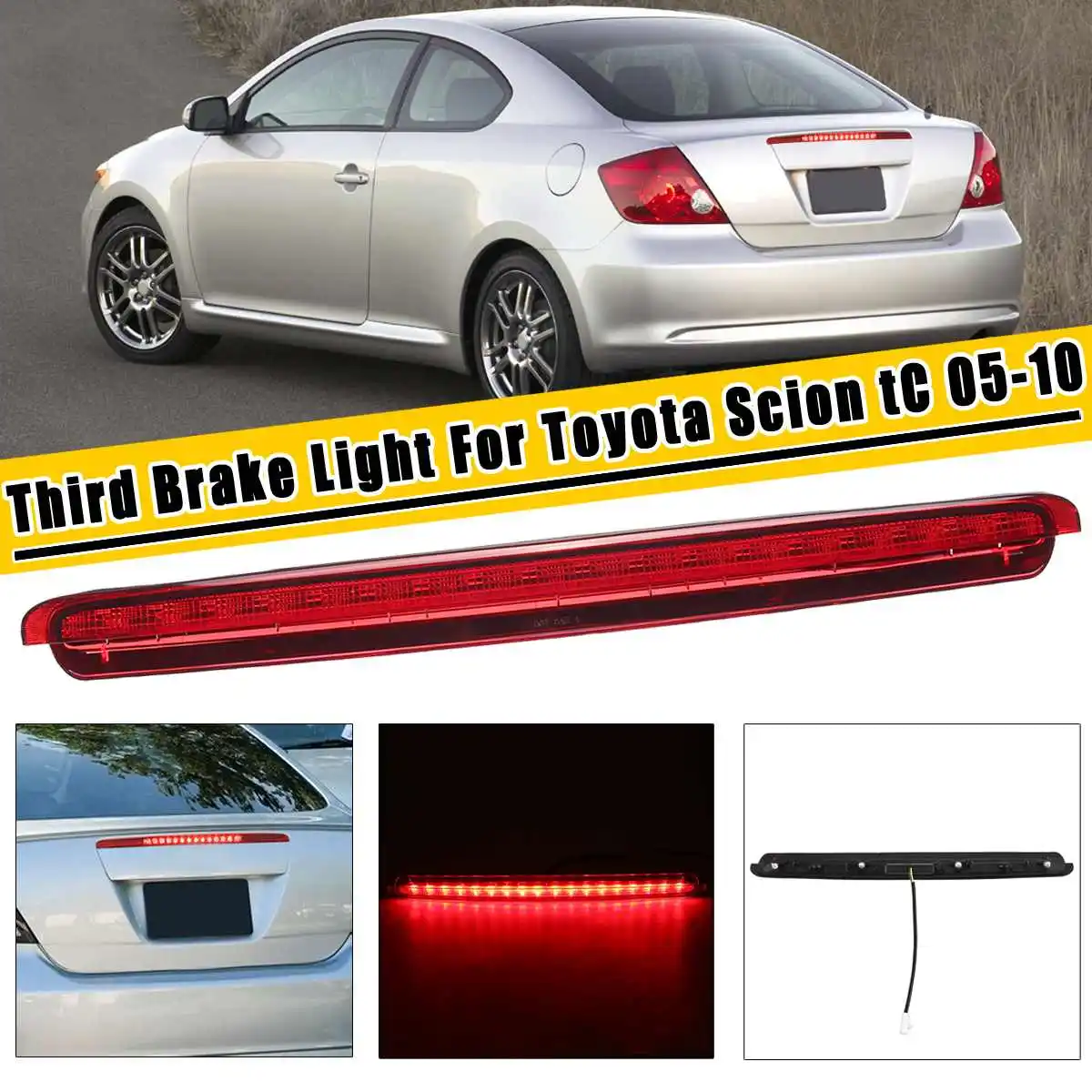 

1pc Third Brake Light Tail Reflector Lamp Center Stop Lamp For Toyota Scion tC 2005 2006 2007 2008-2010 81570-21100 Warning lamp
