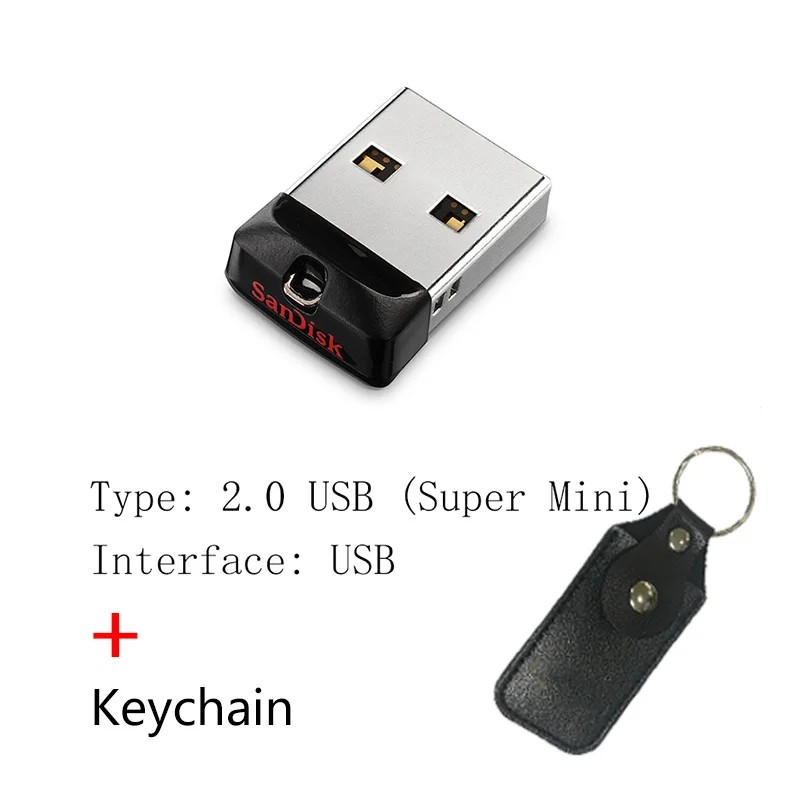 CZ33 BB Original Sandisk Pendrive 64gb 32gb 16gb Mini USB Flash Drive 32 64 16 GB Pen Drive 2.0 USB Stick Disk on Key Memory for Phone - Цвет: CZ33 BB