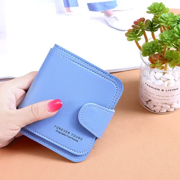 

New Women's Short Wallet Fold Multifunctional Hasp Female Fashion Zip Coin Purse Short Wallet Ladies Card Ticket Clutch Wallet