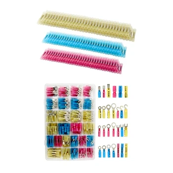 

270 PCS Heat Shrink Wire Connector Kit Electrical Insulated Crimp & 300Pcs 22-10AWG