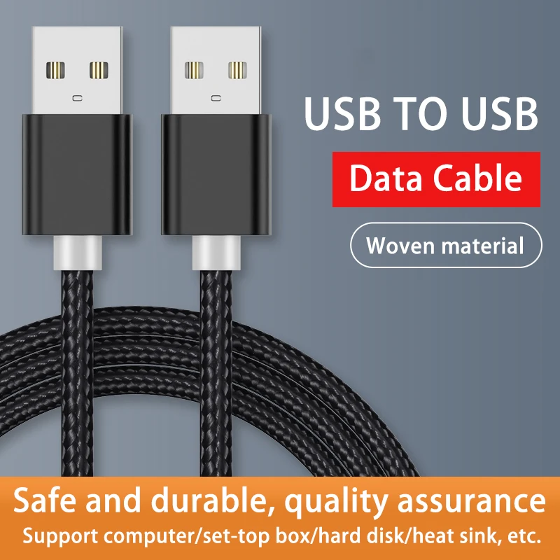 Kebiss Weave USB to USB Extension Cable Type A Male to Male USB Extender for Radiator Hard Disk Webcom Camera USB Cable Extens