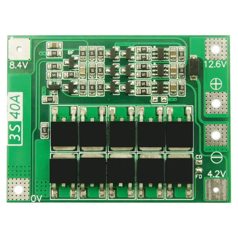 3S 40A литий-ионная литиевая батарея зарядное утсройство модуль PCB BMS Защитная плата для электродвигателя 12,6 V с балансом