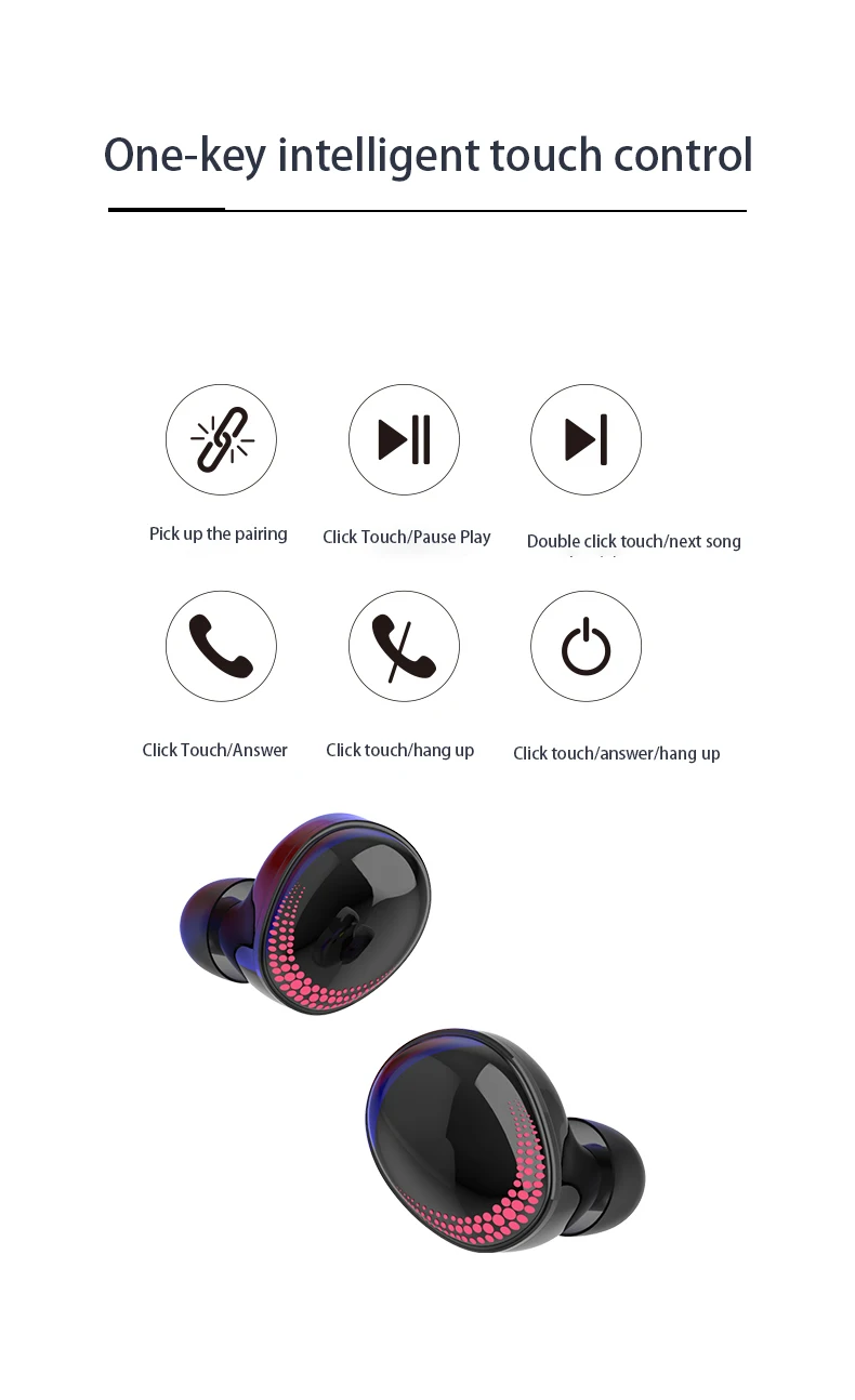 TWS Bluetooth V5.0 HIFI беспроводные наушники 8D стерео спортивные наушники гарнитура с зарядной коробкой микрофон для iPhone Xiaomi