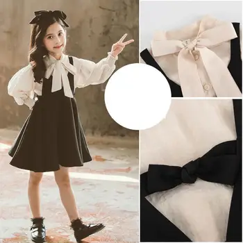 

2020 Spring Autumn Toddler Girl Dress Back To School Cotton Long Sleeve Teenager Dresses Girls Clothing Kids Dresses For Girls 9