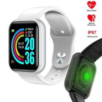 

2020 Smart Watch Y68 PK B57 B58 Men Women Blood Pressure Heart Rate Waterproof Tracker Sport Clock Watch Smart For Android IOS