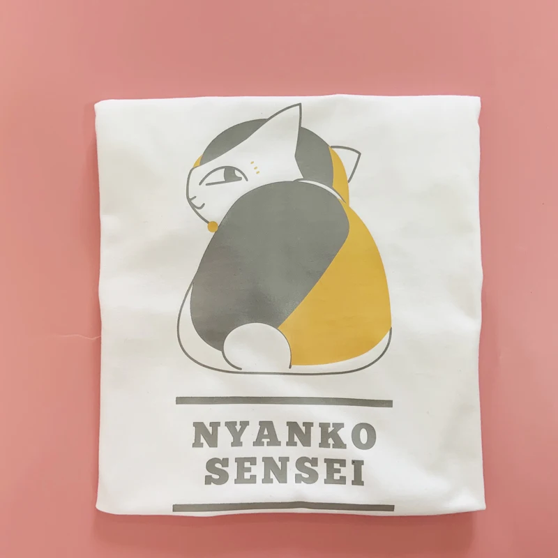 Женская футболка Natsume's Book of Friends Nyanko Sensei, свободная летняя хлопковая Милая футболка с короткими рукавами, топы японского аниме