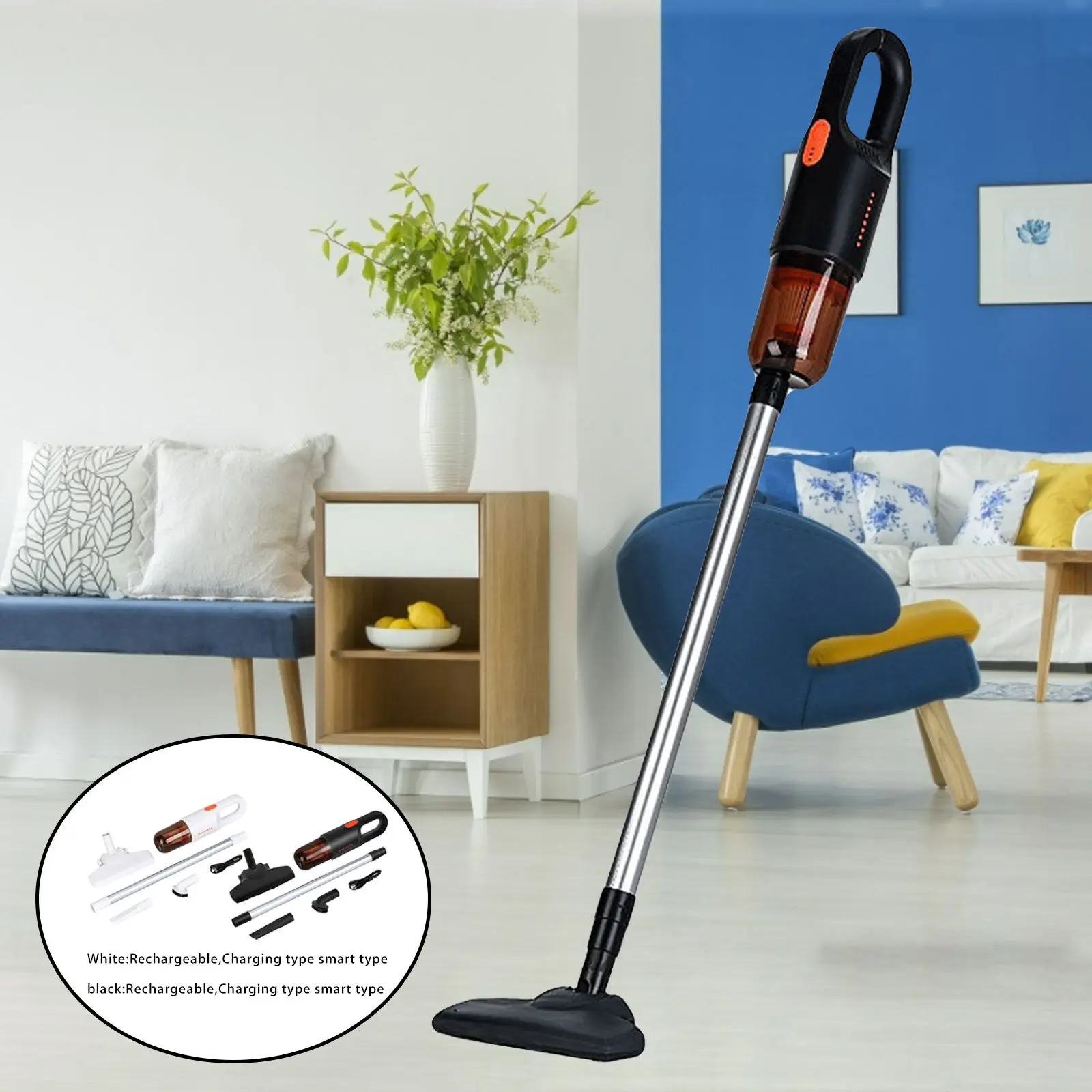 Wireless Vacuum Cleaner Strong Suction High Power 2 In 1 Cleaning Tool