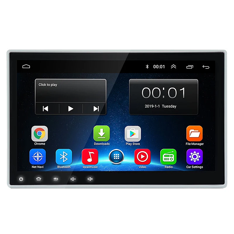 

Android 8.1 Car Player 10 Inch 1 Din 1G+16G Universal GPS Navigation Car Stereo Player Radio GPS Wifi BT DVR Mirror Link