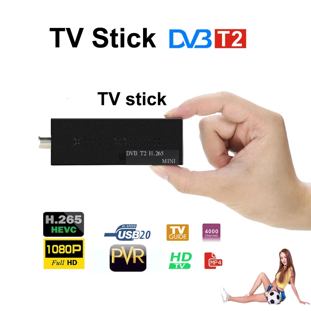 DVB T2 mini satellite receiver TV tuner card H265 HD 1080P DTV delarimine Youtube Russia Italy