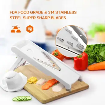 

Multi-functional Vegetable Slicer Grater Cutter 5-Blade 3 in 1 Vegetable Fruits Cutter Carrot Potato Grater Kitchen Accessories
