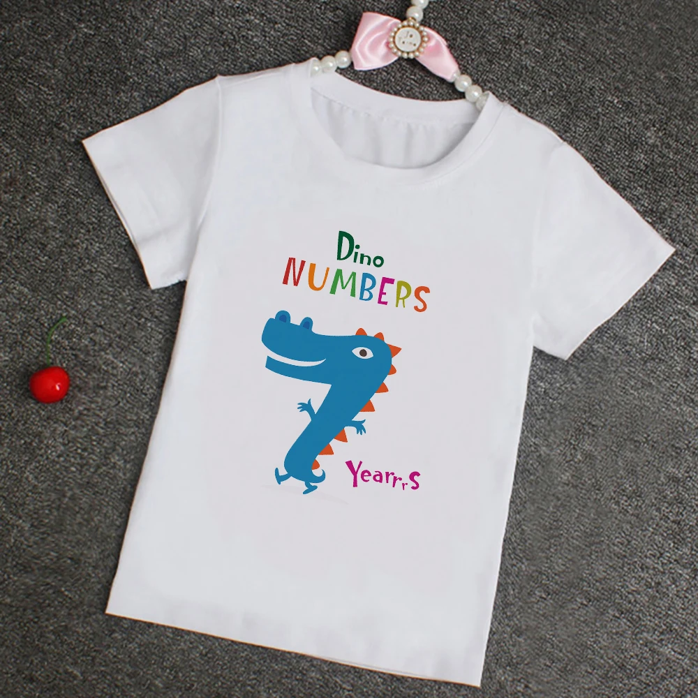 Camiseta con estampado de dinosaurios para niño y niña, camisa de dibujos  animados, disfraz de cumpleaños, estilo coreano, cómoda e informal, de  verano, 7 años - AliExpress Madre y niños
