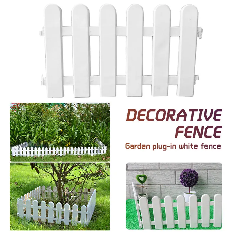 

Christmas Decorative Fence Xmas Decor 50*30cm Christmas Tree Fence Lawn Plastic Fence 1 Pcs Fashion DIY Gardening White
