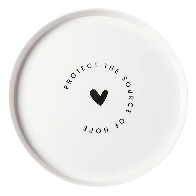 Nordic Round Breakfast Tray Household Fruit Tray Living Room Tea Cup Snack Tray Plastic Plate Dessert Tray Fruit Plates