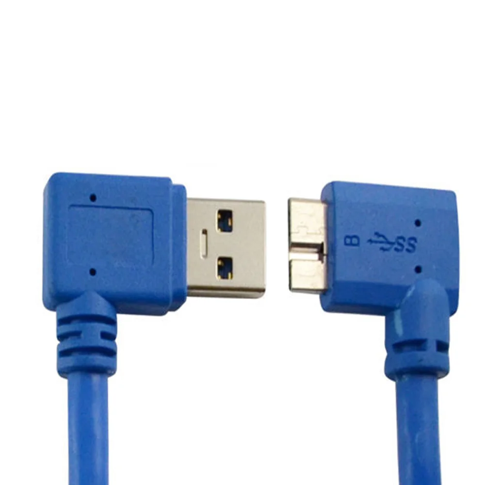 Right Angle Cable 90 Degree For Computer 1pc USB 3.0 A to Micro B Jack 30cm Useful Brand New Hot New