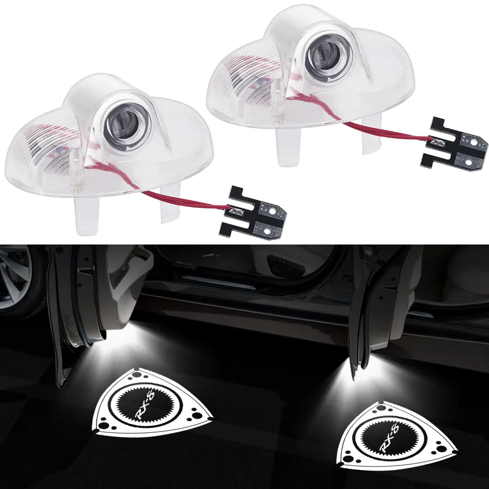 2pcs For MAZDA 6 MAZDASPEED CX9 RX8 RX 8 Logo Courtesy Light LED Door