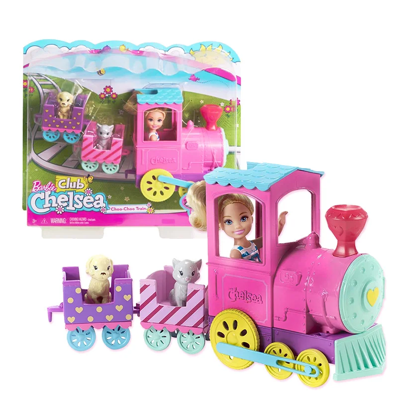 Оригинальная кукла Барби Челси, паровозик Choo-Choo, игровой набор, автомобильные аксессуары для игрушечной куклы, куклы для девочек, домашние игрушки для детей, милые Bonecas - Цвет: FRL86