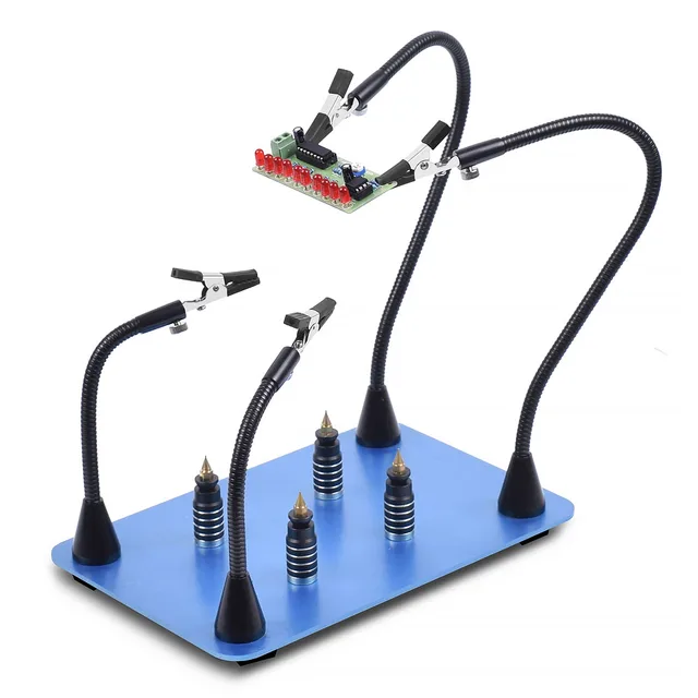 Toolour Magnetic Pcb Board Fixed Clip Flexible Arms Soldering Third Hand Stainless Steel Base Pcb Holder Welding Repair Tool Soldering Stations Aliexpress