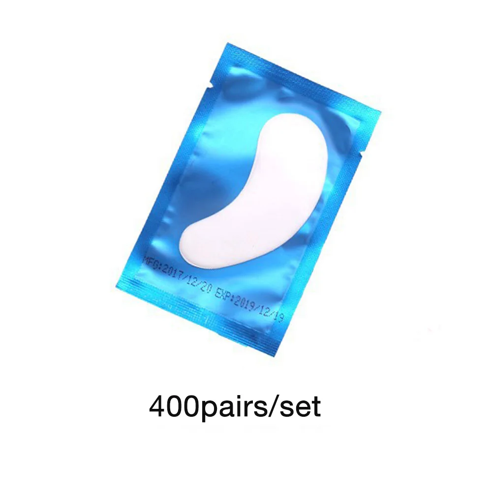 400pairs Blue 200/400 пар накладных ресниц, бумажные накладки, накладки под ресницы, принадлежности для наращивания ресниц, инструменты для макияжа, наклейки - Цвет: 400pairs Blue