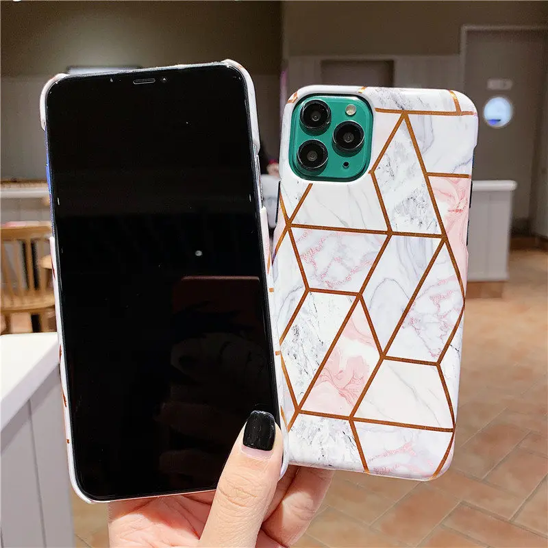 Lovebay для iPhone 11 чехол мраморная текстура Геометрическая оболочка для iPhone 7 8 Plus X XR XS Max 11 чехол для телефона жесткая задняя панель из поликарбоната