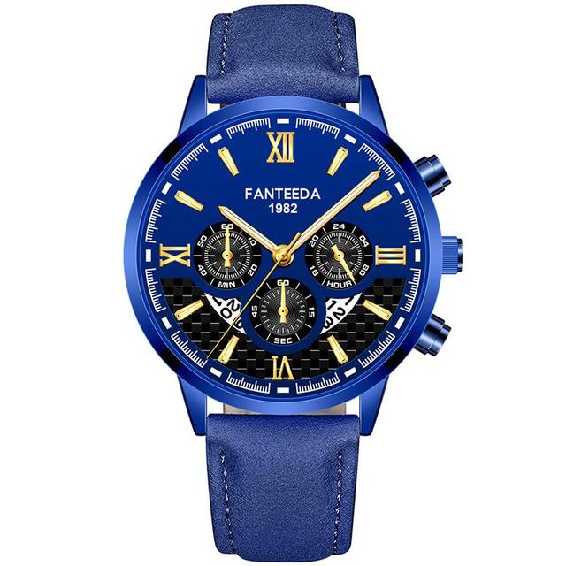 Creative Men Date Alloy Case Synthetic Leather Analog Quartz Sport Watch Male Clock Top Brand Luxury Relogio Masculino