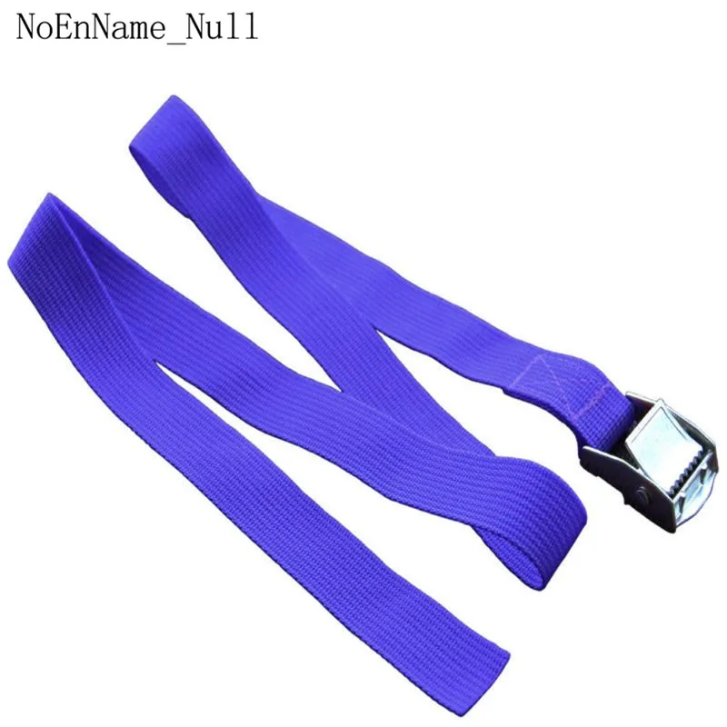 1M Buckle Tie-Down Belt Cargo Straps For Car Motorcycle Bike With Metal Buckle Tow Rope Strong Ratchet Belt - Color: Blue