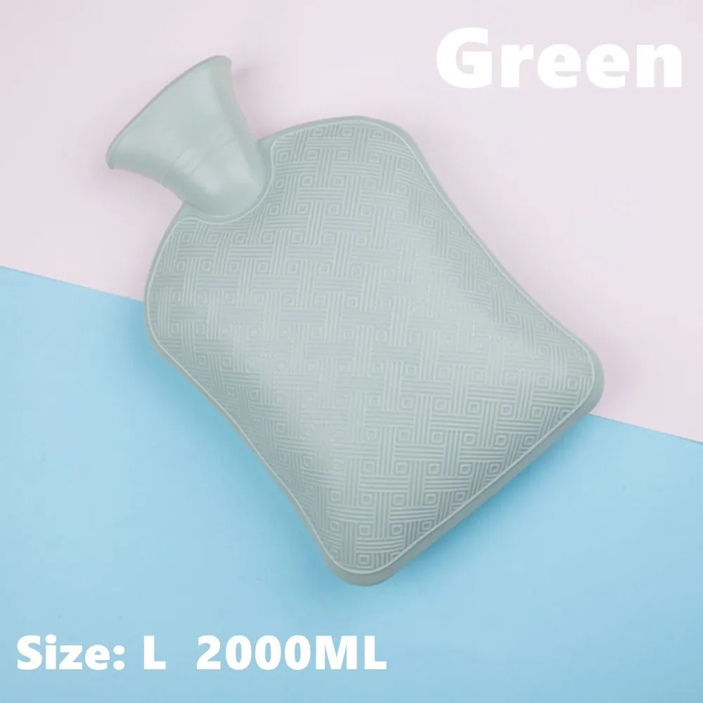 L-Green Высококачественная классическая бутылка для горячей воды без бисфенола прочная сумка для горячей воды отлично подходит для облегчения боли горячий компресс и теротерапия - Цвет: L-Green