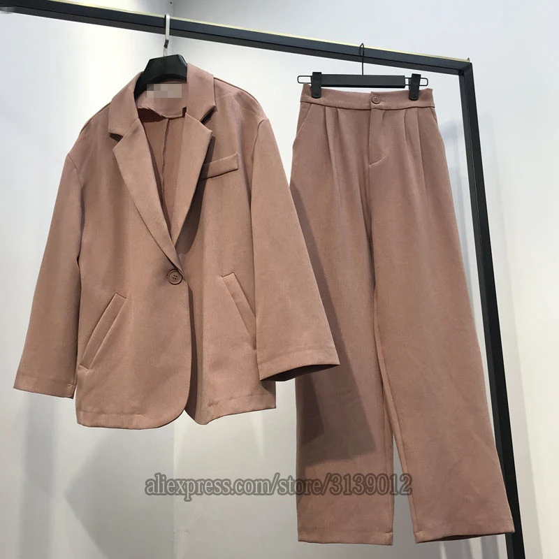 Женские костюмы, комплект с блейзером для офиса, Garnitur Damski Traje Mujer, костюм, Tailleur Femme Pantalon Et Veste, элегантные Брючные костюмы для женщин