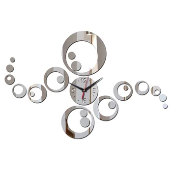 

Surface Wall Clock Art Decor Living room Bedroom Circles Style Modern Large