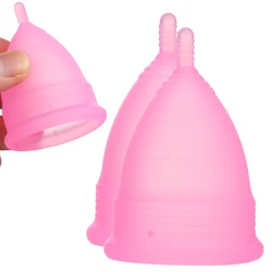 Menstrual Original Authentic Cups Set Reusable Medical Silicone Menstrual Cup With Bag Box Collector For Menstrual Period Safety