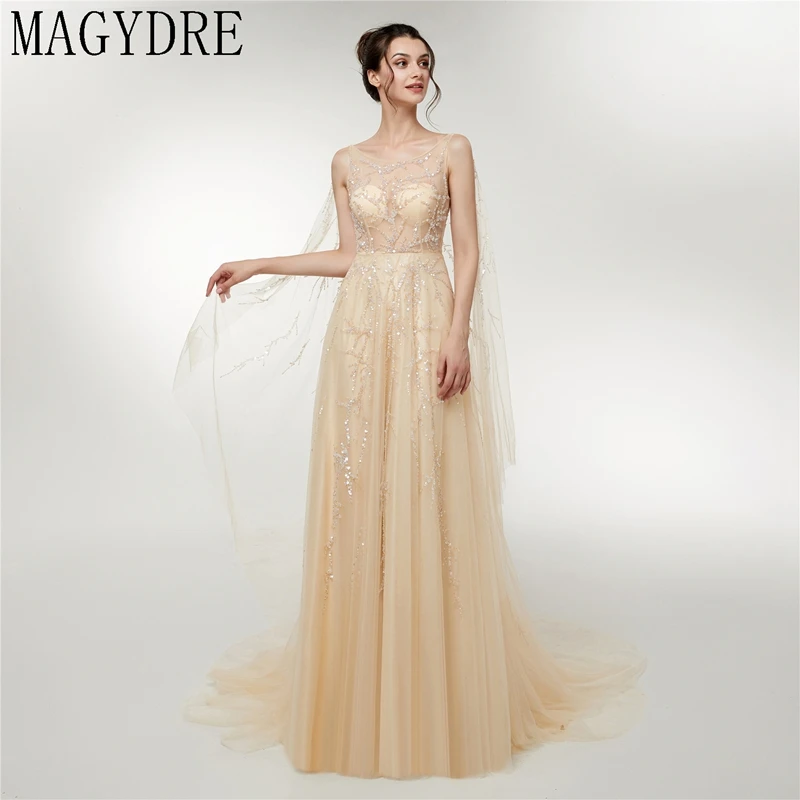 Yellow Tulle Sequin A-Line вечернее платье с открытой спиной без рукавов длинное кружевное платье длиной до пола