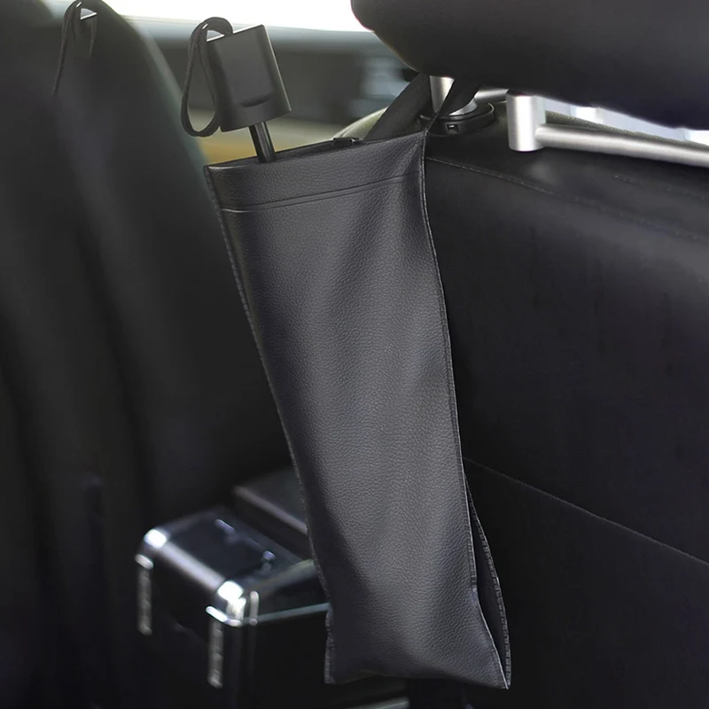 Универсальный держатель зонта на спинку сиденья автомобиля из искусственной кожи, водонепроницаемая сумка для хранения, автомобильные аксессуары, складной держатель зонта с длинной ручкой