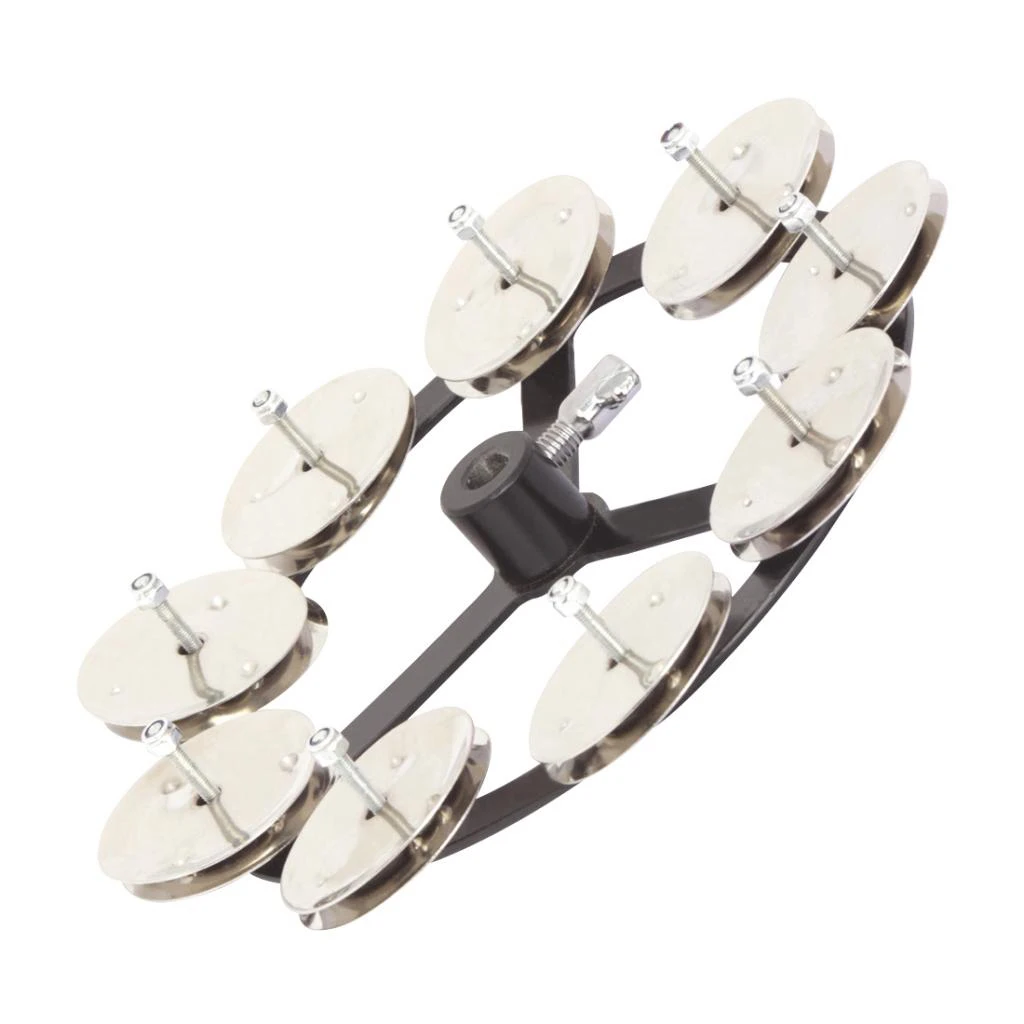 Бубен Hi-Hat, с однорядными стальными зажимами, 1 ряд джинглов, детская игрушка