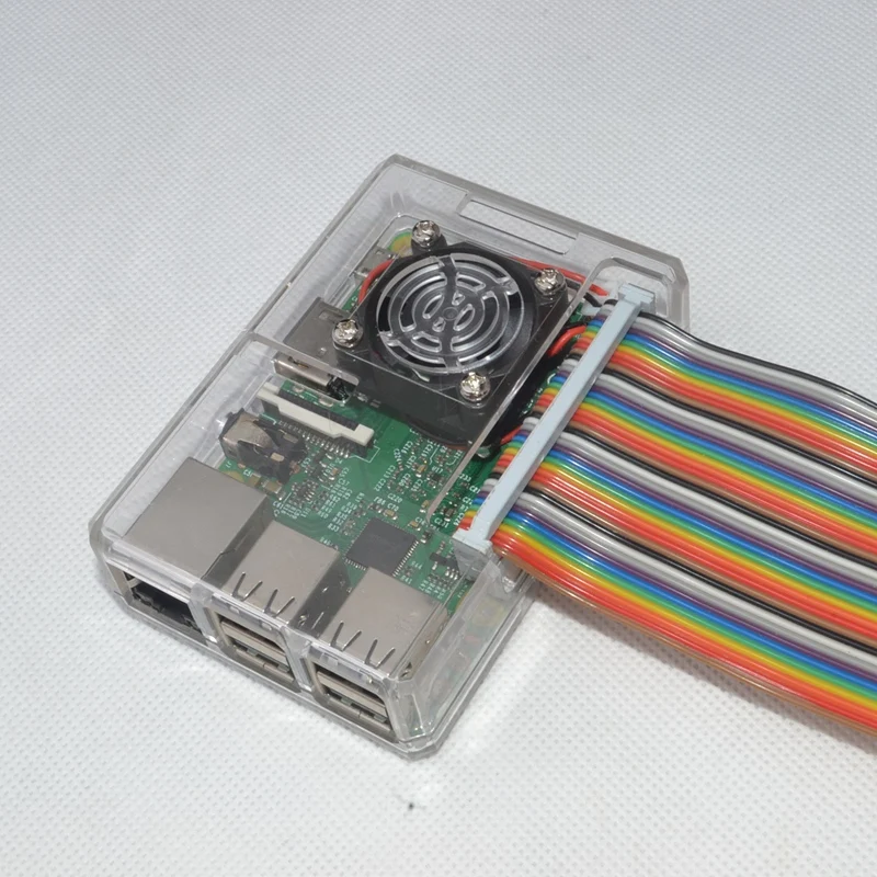 Abs защитный чехол поддержка установки вентилятора для Raspberry Pi 2B/3B/3B+(прозрачный