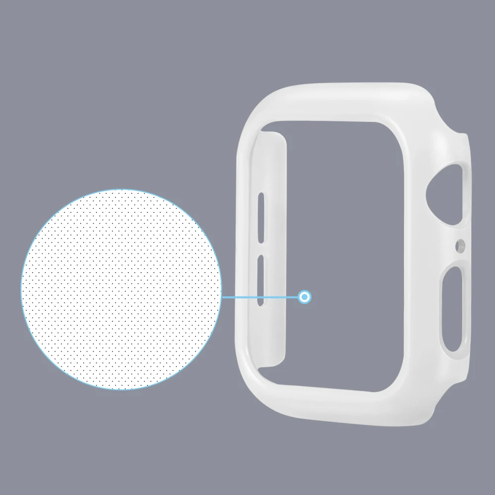 Защитный чехол для Apple Watch 5, 4, 3, 2, 1, 40 мм, 44 мм, полный Чехол для Iwatch Series 5, 4, 3, 2, 1, 38 мм, 42 мм, тонкий корпус из поликарбоната - Цвет: Белый