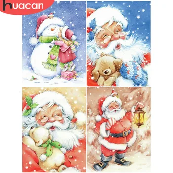 

HUACAN 5d Diamond Painting Christmas Santa Claus Full Square Drill Home Decoration Embroidery Picture Rhinestone Crystal Gift
