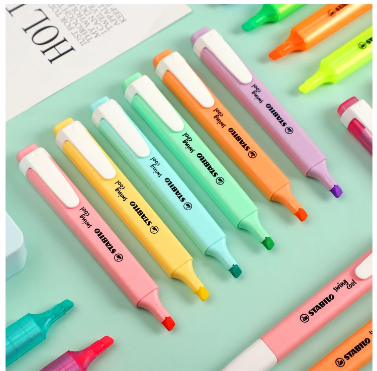 6 шт или 8 шт stablio цветной хайлайтер милый креативный Macaroon флуоресцентные маркеры ручка пуля журнал ручки гелевый хайлайтер