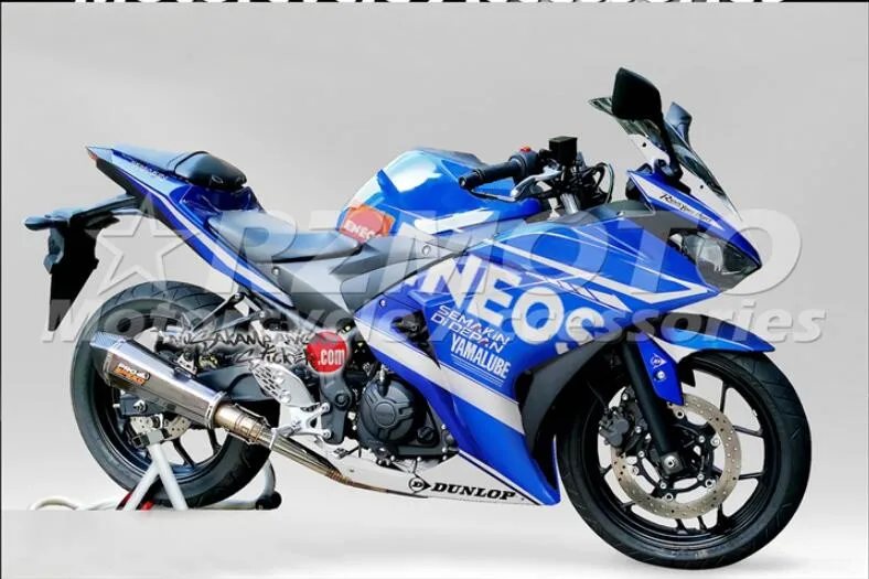 blue white Стиль ABS литьевая форма мотоцикл Обтекатели подходит для YAMAHA R3 R25- 15-19 Кузов Набор на заказ синий белый - Цвет: blue white