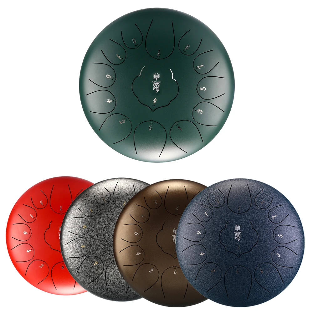 ORORA Handpan Steel Tongue drum (12 pouces 13 notes) - Instrument