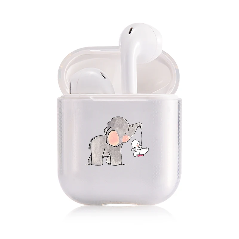 Мягкий силиконовый милый чехол для наушников для Apple airpods, роскошный Прозрачный чехол для наушников с мультяшным ленивком, аксессуары для наушников - Цвет: I200366
