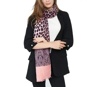 

Fashion Women Leopard scarf Lace High-end Banquet Wild Cotton Linen poncho Elegant winter scarf echarpe hiver femme Streetwear