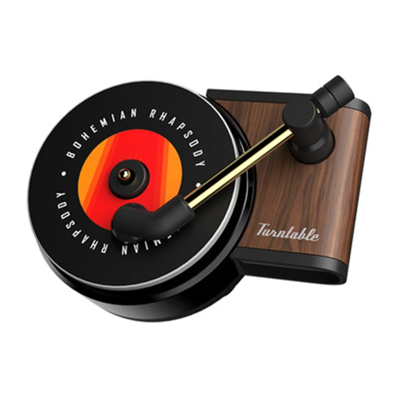 Customized Car Air Freshener Perfume Record Player Auto Perfume Clip Vinyl  Spin Phonograph Air Vent Outlet Aromatherapy