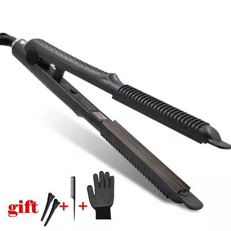 Pro Electronic Hair Curling Irons Curler Straightener Flat Iron Corrugated Crimper Waves Fast Temperature Control tool | Красота и