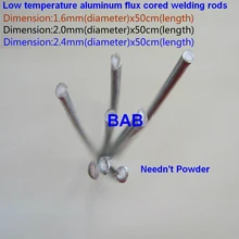 1,6 мм/2 мм/2,4 мм* 500 мм низкотемпературная алюминиевая флюсовая проволока сварочная с сердечником не нужна алюминиевая пудра вместо сварочного стержня WE53
