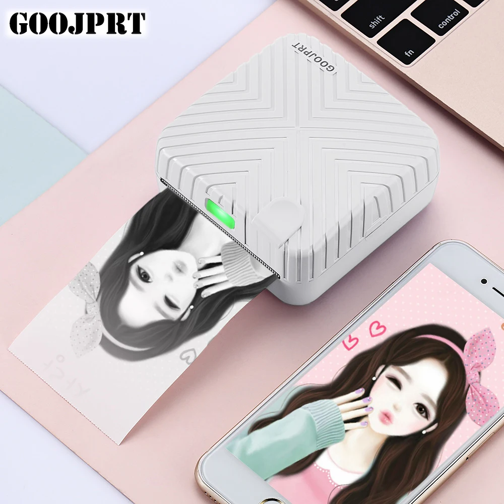 GOOJPRT P6 58 мм карманный мини-фотопринтер портативное приложение беспроводной Bluetooth Термальный чековый стикер этикетки Билла USB порт Impresoras