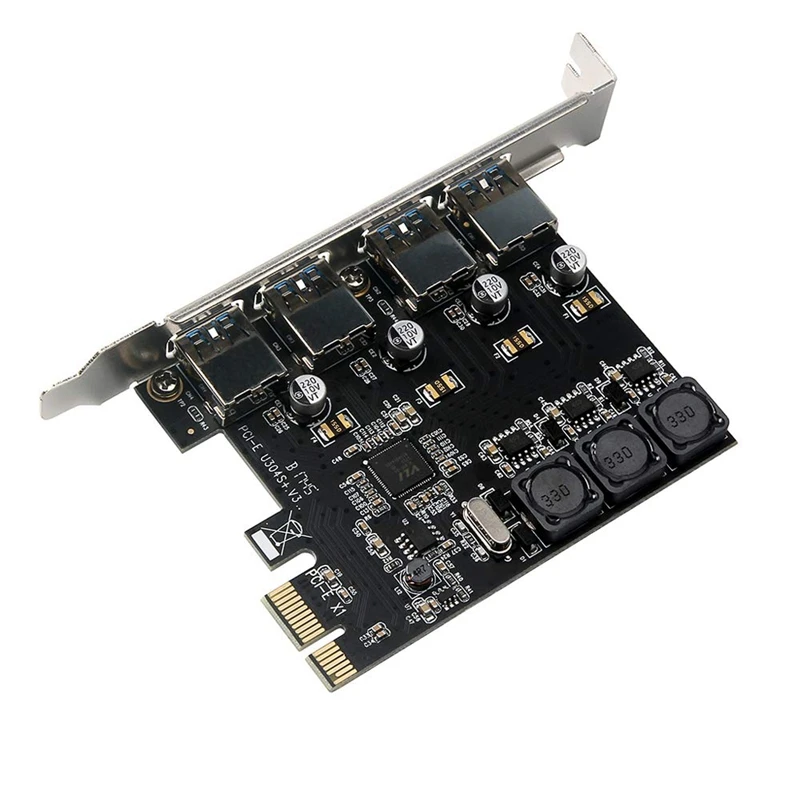 Четыре порта Usb 3,0 Супер быстрая 5 Гбит/с Pci-E Плата расширения Pci Express адаптер конвертер карта 6А блок питания для рабочего стола