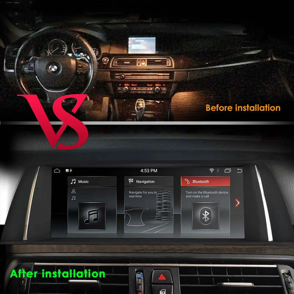 Android 9,0 ips экран автомобиля Радио мультимедийный плеер для BMW 5 серии F10 F11 520i 525i 528i(2010-2012) CIC система gps навигация