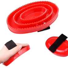 Пластиковая скребница жесткая щетка для лошади инструмент для ухода за лошадью инструменты для чистки лошадей оборудование 16x10x1,5 см