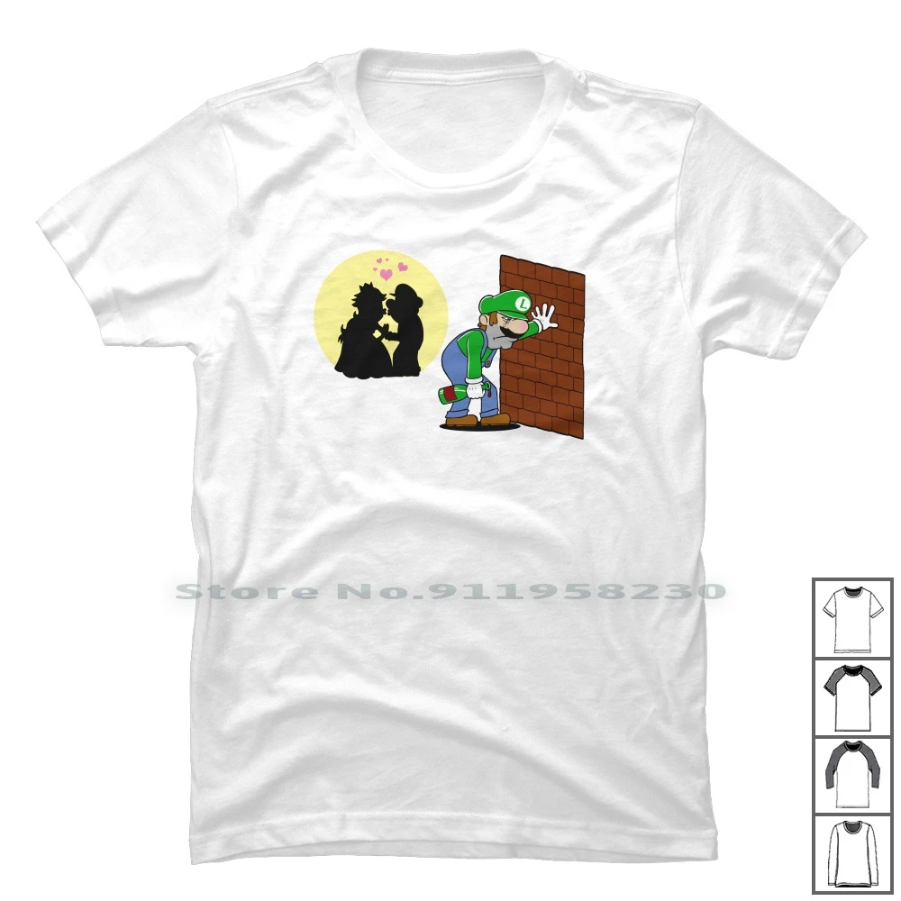 Forever Alone Luigi T Shirt 100% Cotton Typography Classic Forever Cartoon  Quotes Parody Horror Video Music Movie Alone Luigi - T-shirts - AliExpress