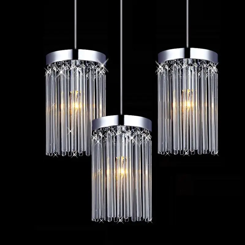 Современная модная простая люстра светодиодная k9 Хрустальная Подвесная лампа